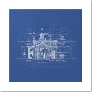 Haunted Mansion Blueprint Posters and Art